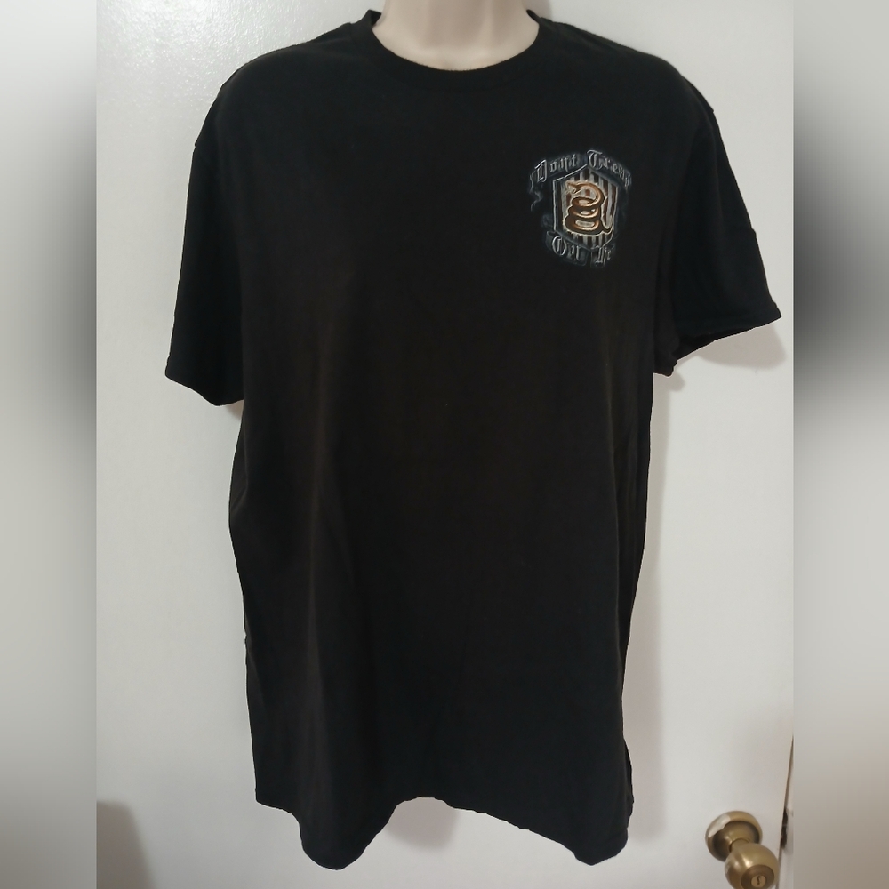 Unisex don't tread on me navy tee med black